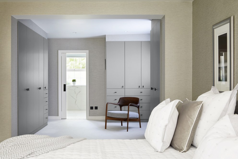 Sunningdale | Bedroom with dressing area and ensuite | Interior Designers